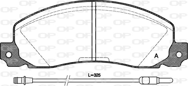 OPEN PARTS Комплект тормозных колодок, дисковый тормоз BPA0202.02